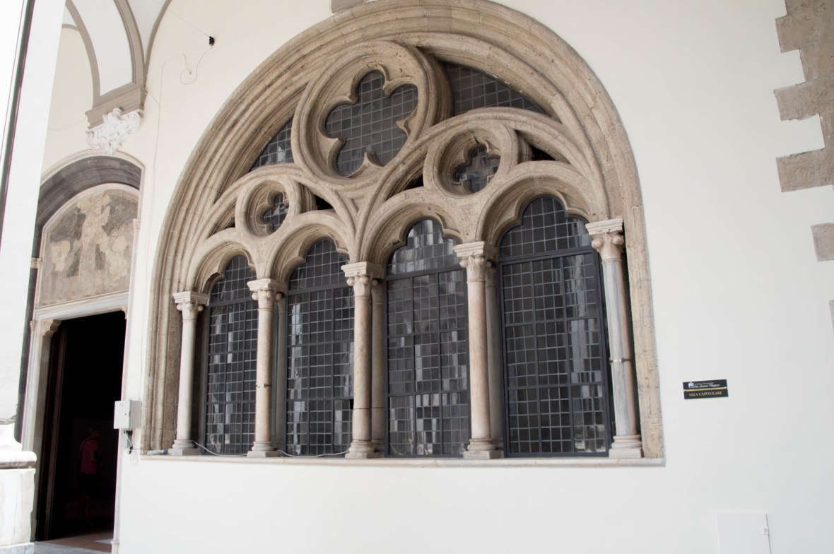 Windows, Chapter Hall, San Lorenzo Maggiore, Naples, Italy