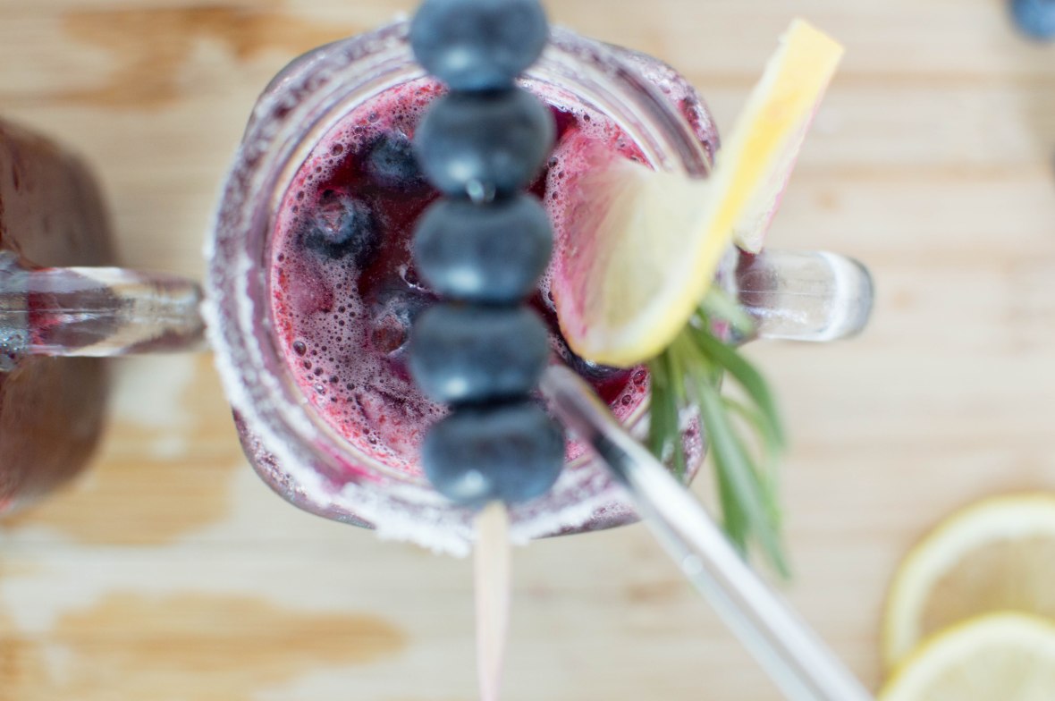 Blueberry And Rosemary Smash Mocktail - Kay's Kitchen