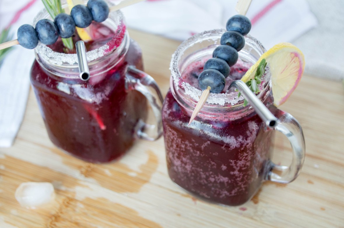 Blueberry & Rosemary Smash Mocktail - Kay's Kitchen