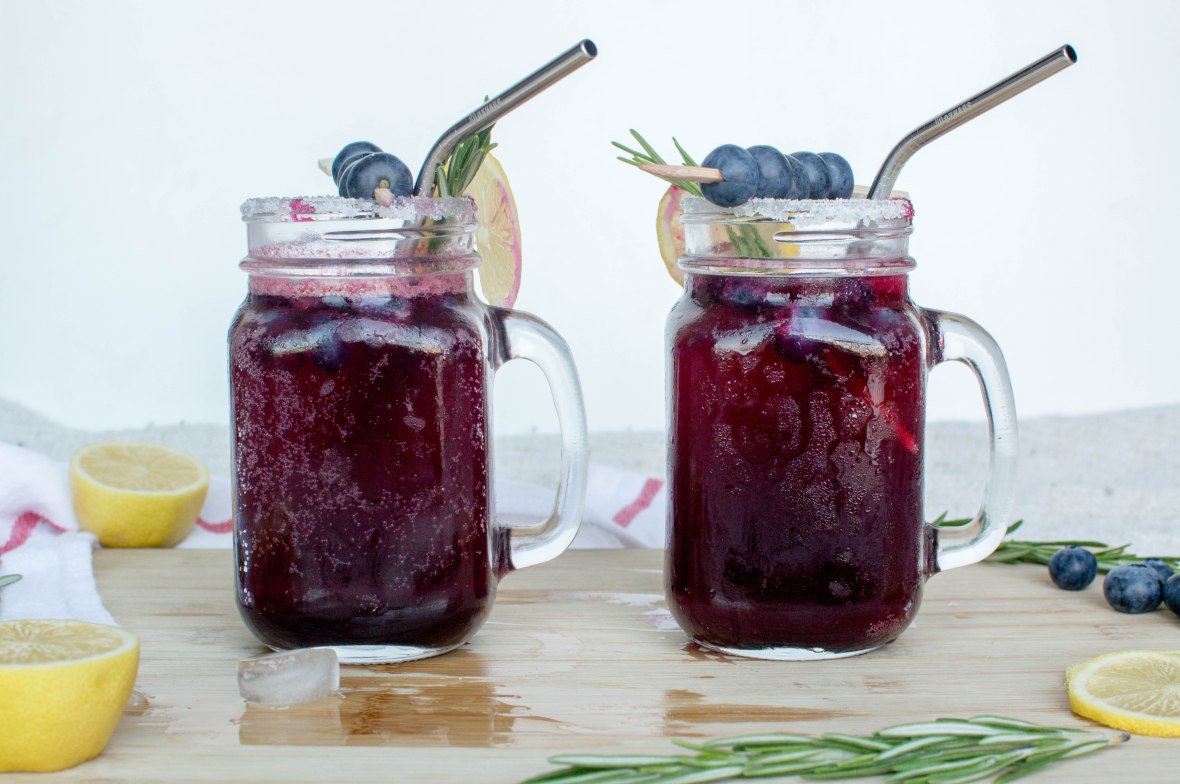 Blueberry & Rosemary Smash Mocktail Recipe - Kay's Kitchen