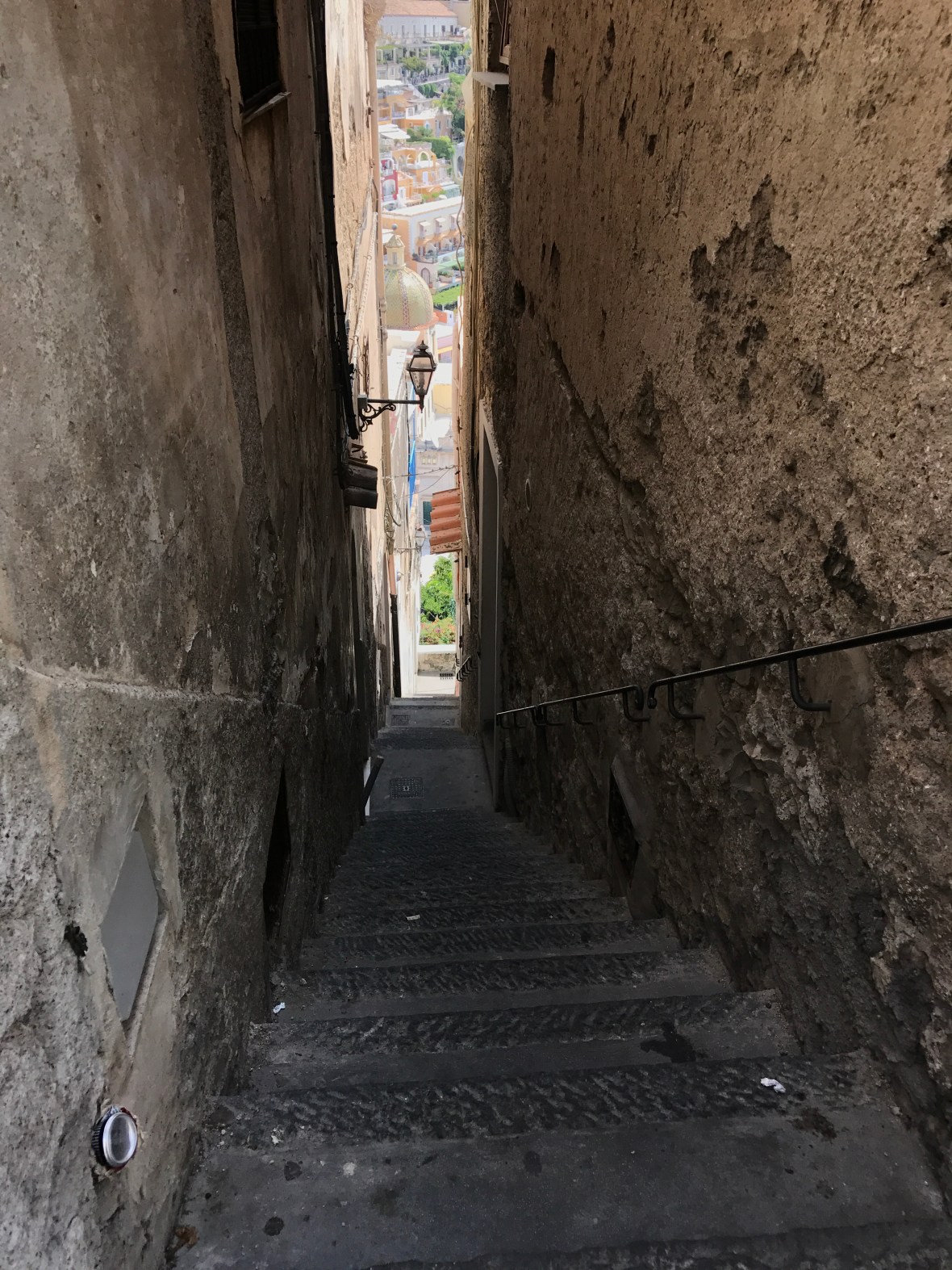 View Of Positano From Stairs, Italy