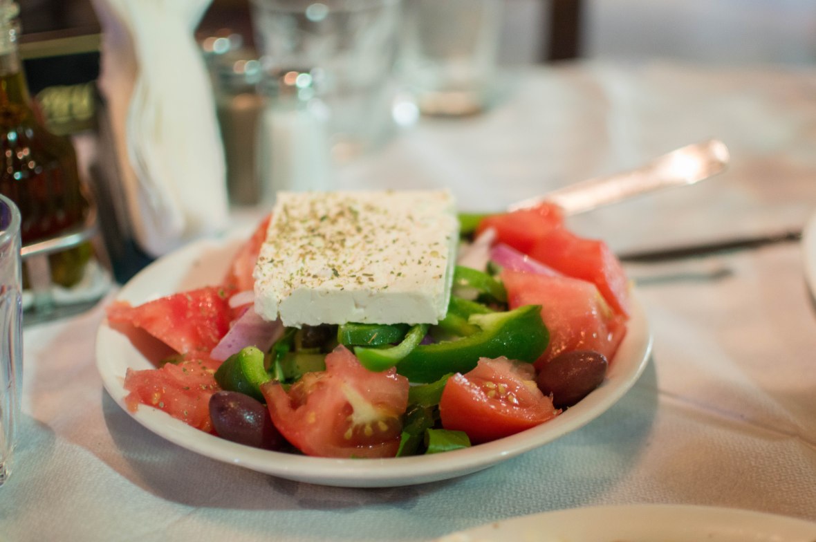 Greek Salad, Joanna's Nikos Place, Mykonos, Greece