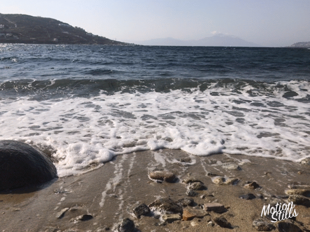 Mykonos Korfos Beach Waves