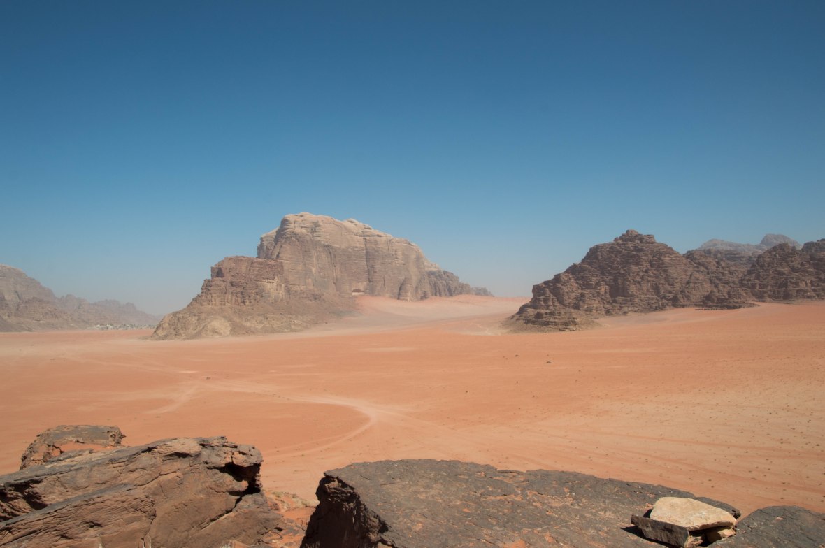 Looking Out Over The Desert, Wadi Rum, Jordan