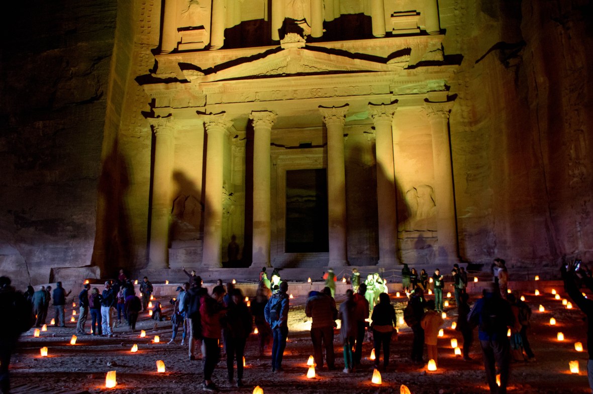 Petra By Night, Treasury, Jordan