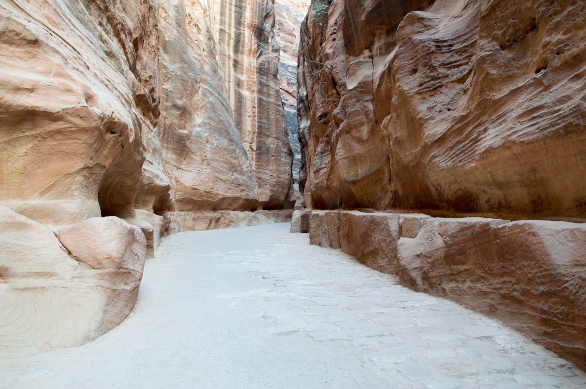 Walking Through The Siq, Petra Jordan