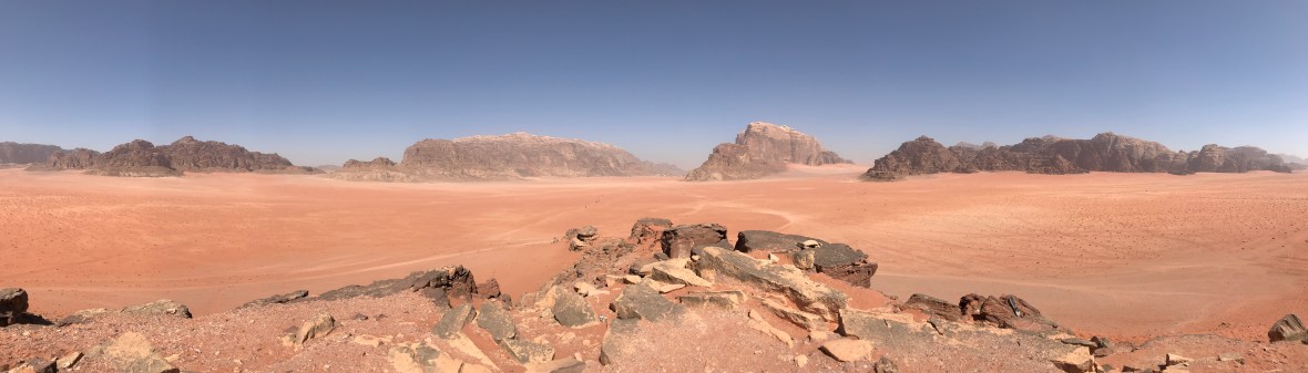 Panorama Of The Desert, Wadi Rum, Jordan