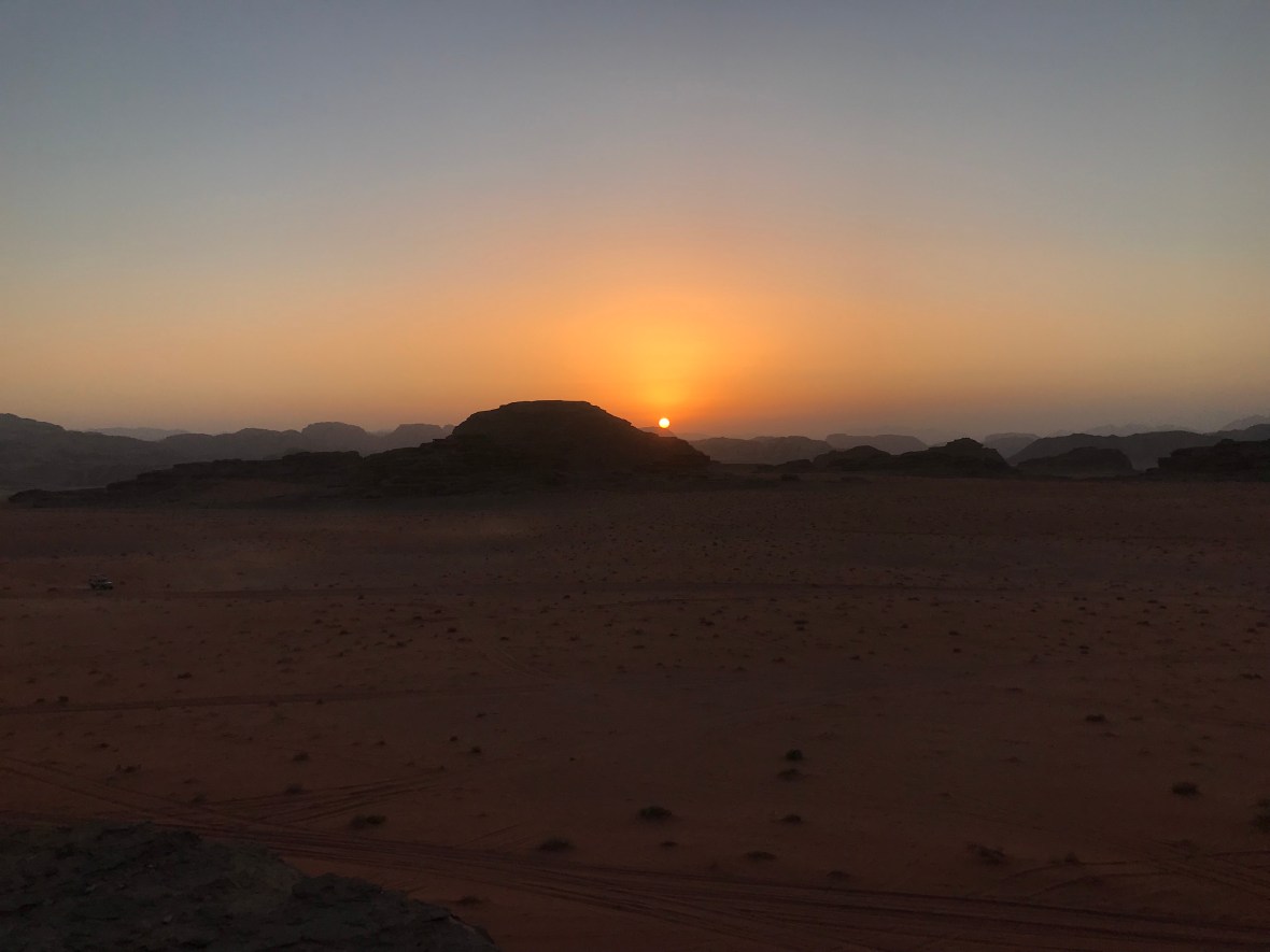 Sunset In The Desert, Wadi Rum, Jordan