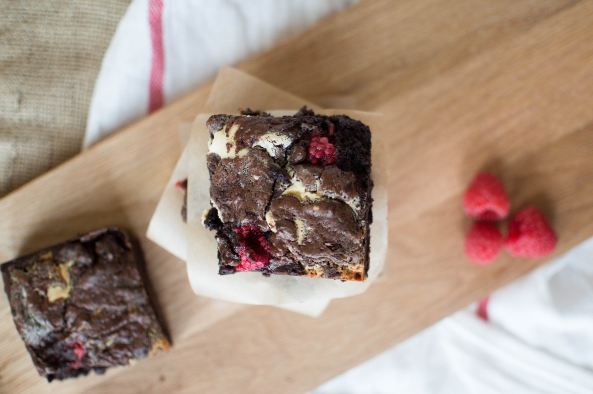 Chocolate Brownies With White Chocolate Chunks And Raspberries - Kay's Kitchen