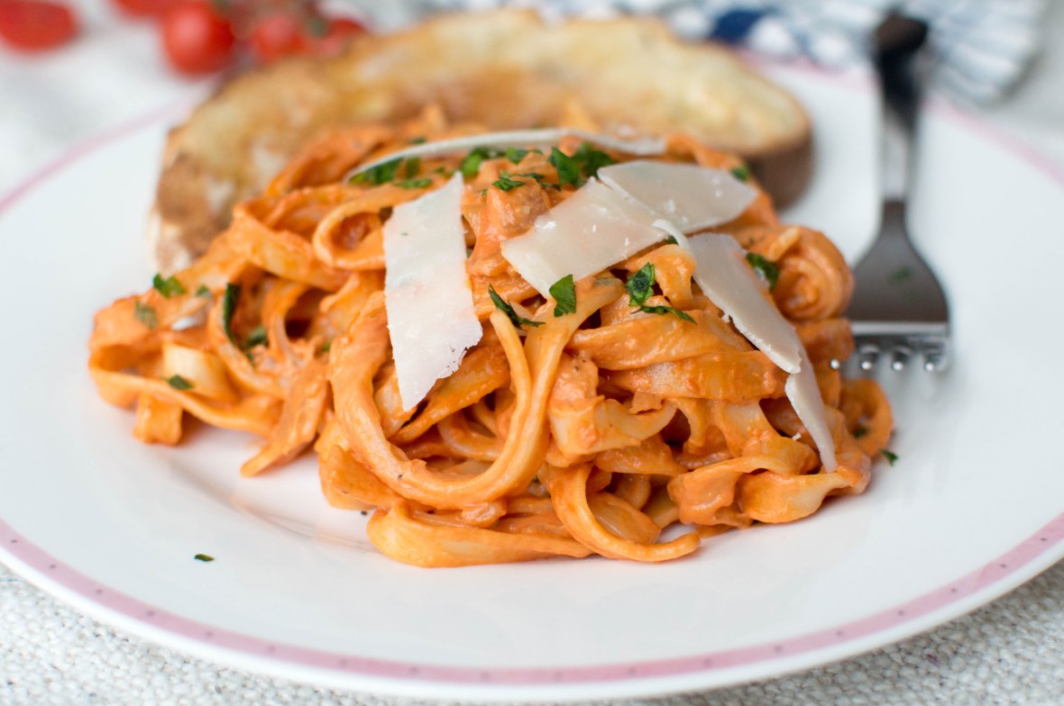 Creamy Tomato Tagliatelle - Kay's Kitchen