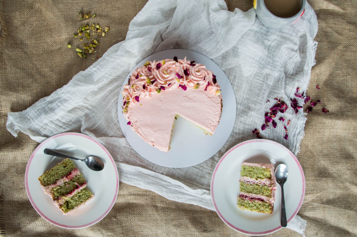 Pistachio, Rose And Cardamom Cake - Kay's Kitchen
