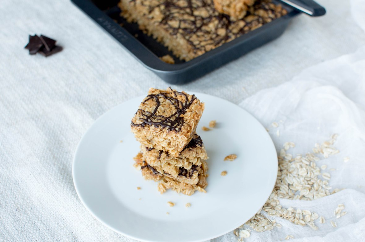 Coconut And Dark Chocolate Flapjacks - Kay's Kitchen
