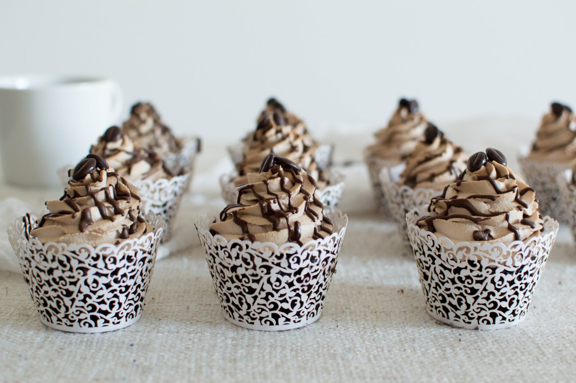 Mocha Cupcakes With Chocolate Drizzle - Kay's Kitchen