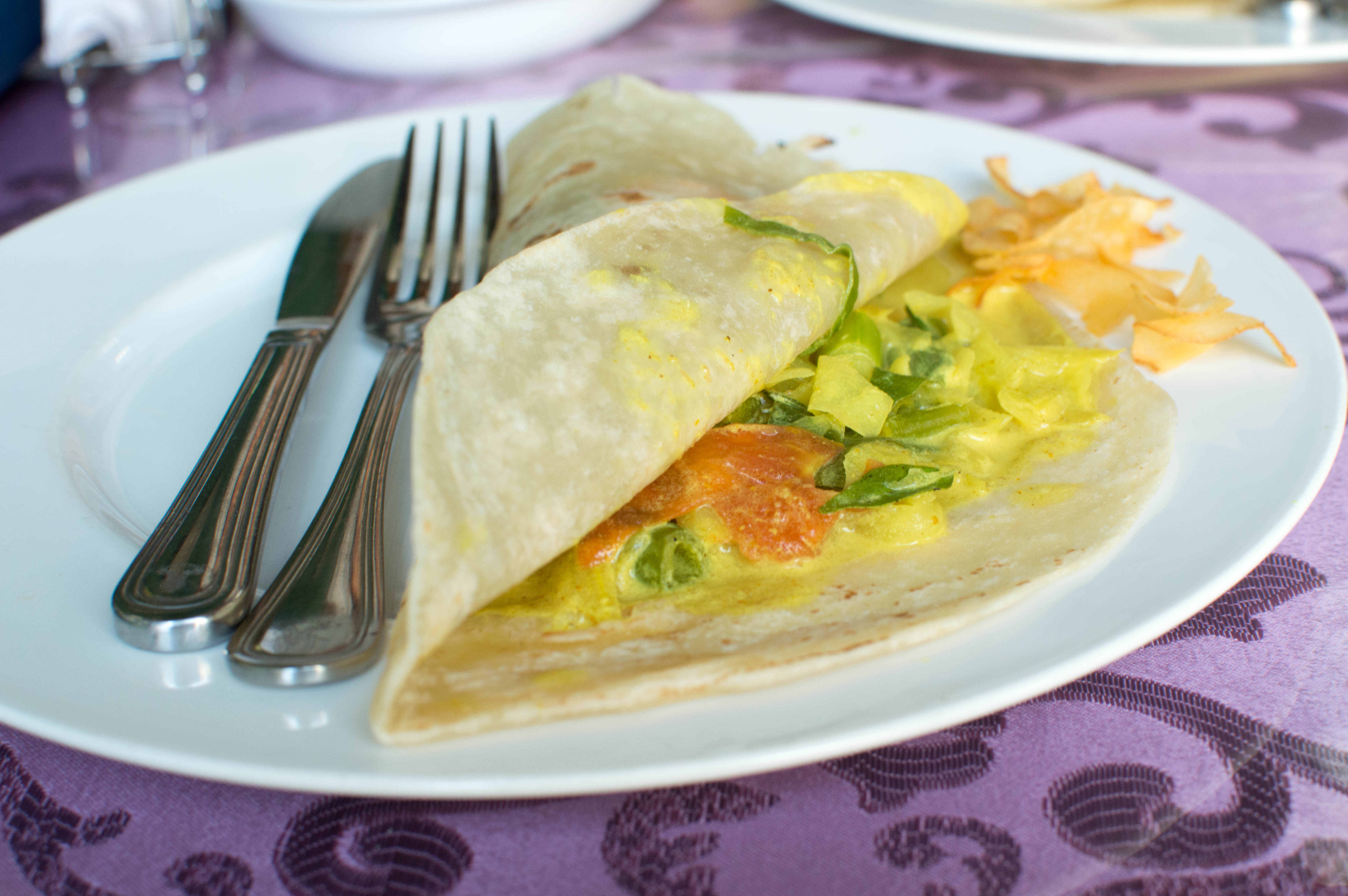 Mixed Vegetable Roti, Royal Dutch Cafe, Galle, Sri Lanka