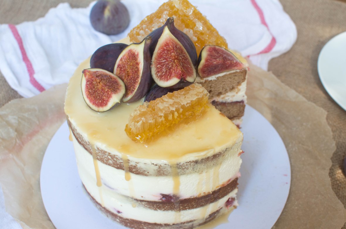 Spiced Fig Cake With Homemade Fig Jam And Salted Honey Drip - Kay's Kitchen