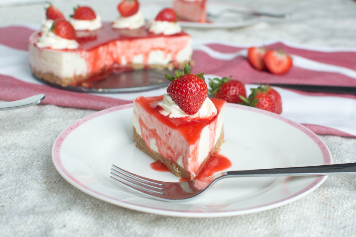 Strawberry Cheesecake Without Gelatine - Kay's Kitchen