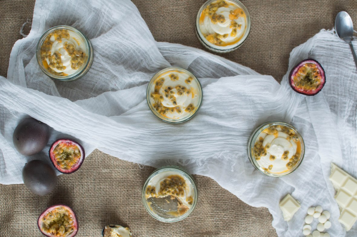 Individual White Chocolate And Passion Fruit Cheesecakes - Kay's Kitchen