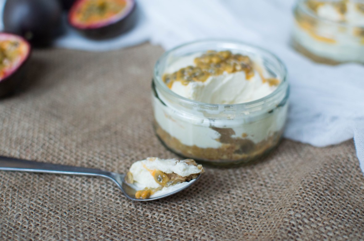 Individual White Chocolate And Passionfruit Cheesecakes - Kay's Kitchen