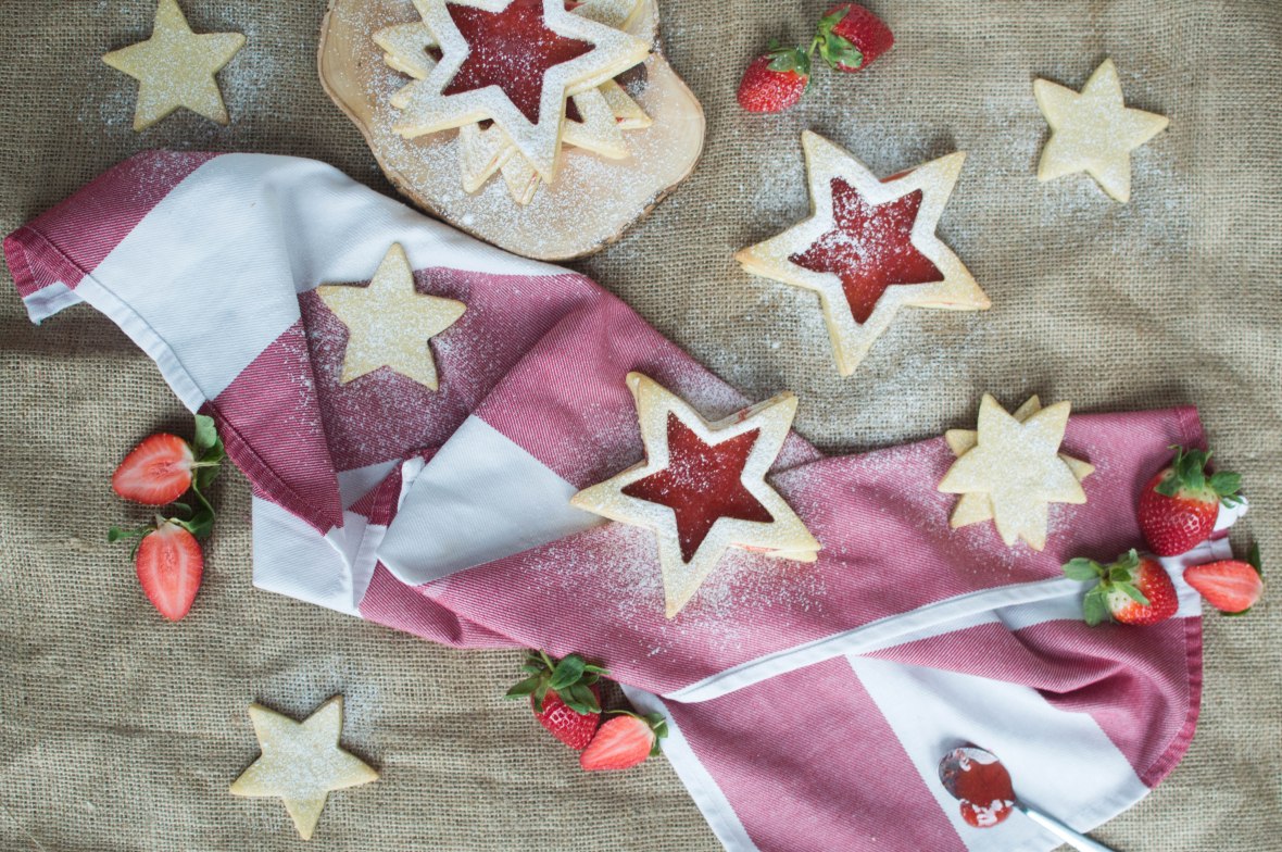 Star Shaped Shortbread Biscuits With Jam - Kay's Kitchen
