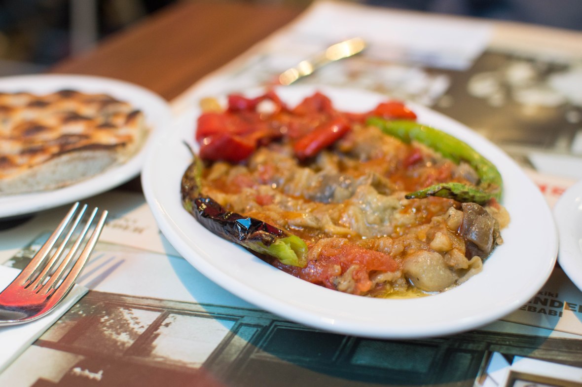 aubergine starter, kebapçı İskender, kadikoy, istanbul, turkey
