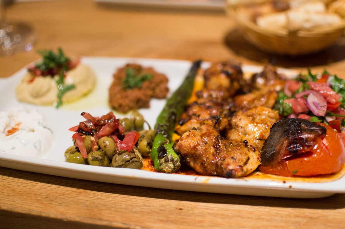 chicken shish, antiochia concept, istanbul, turkey