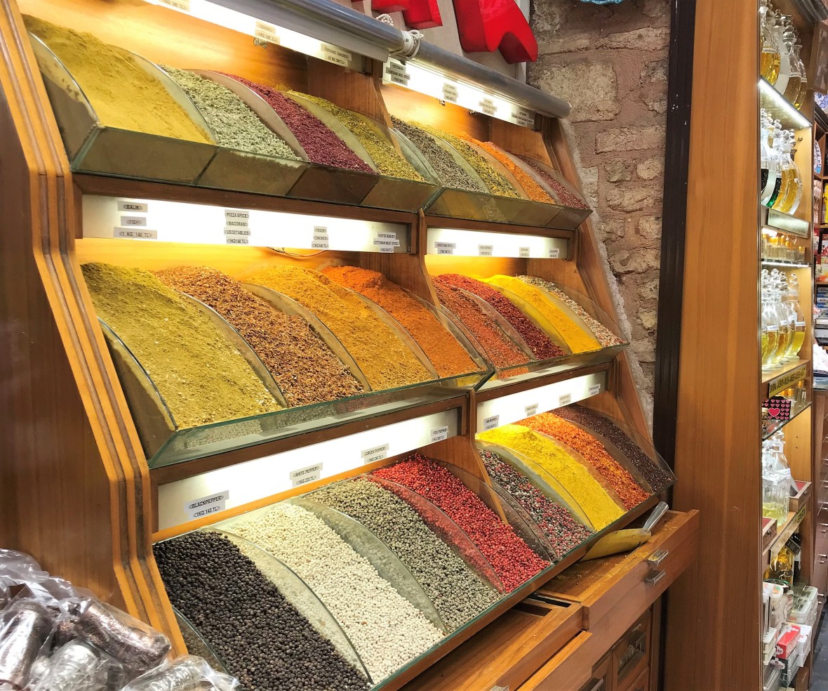 spices, spice bazaar, istanbul, turkey