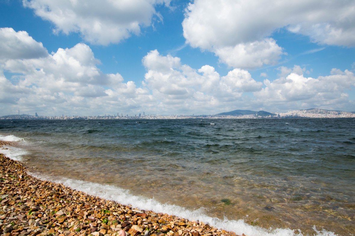 views of istanbul from kınalıada, adalar, princes islands, turkey