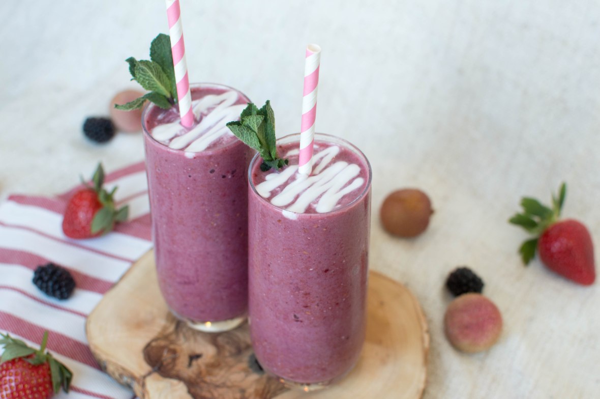 Lychee, Berry &amp; Coconut Frozen Smoothie - Kay's Kitchen (2)