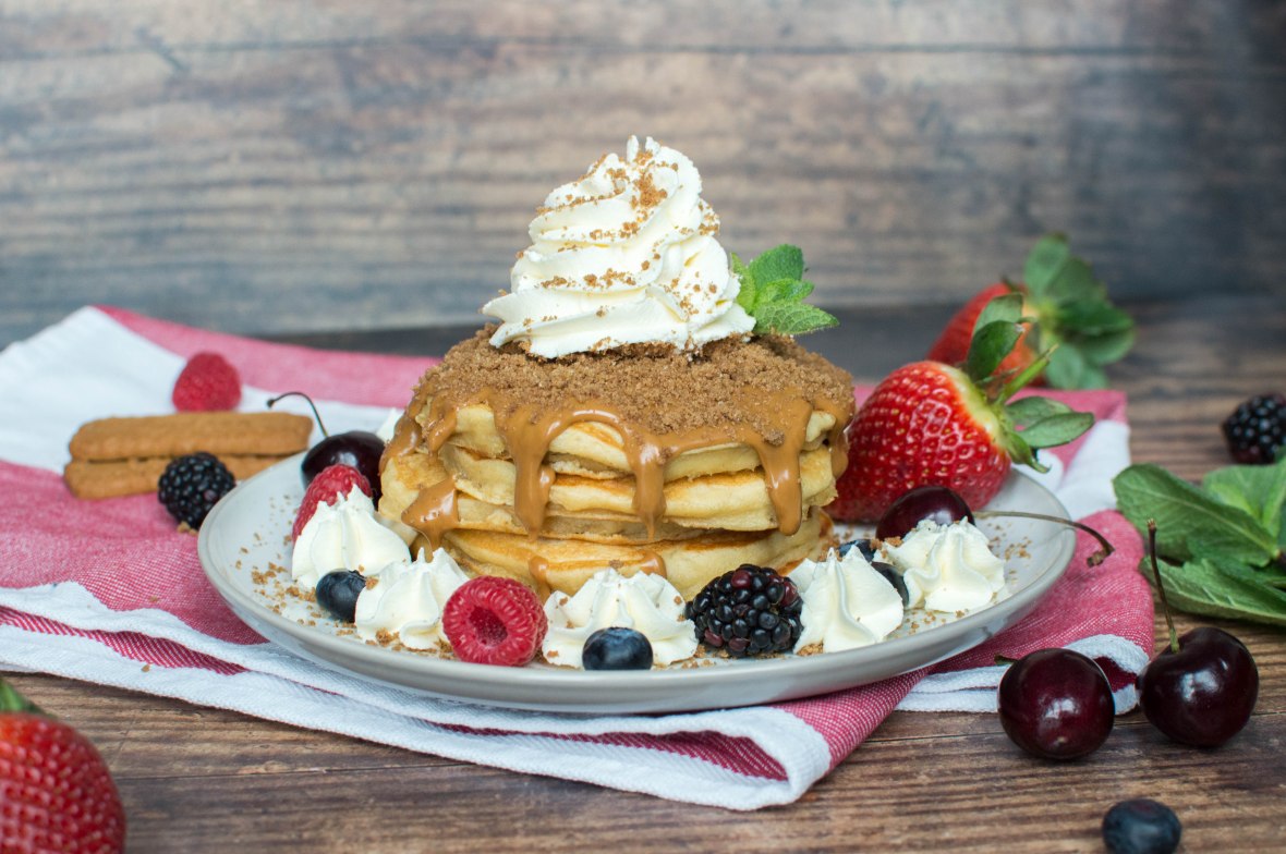 American Pancakes With Speculoos Spread - Kay's Kitchen