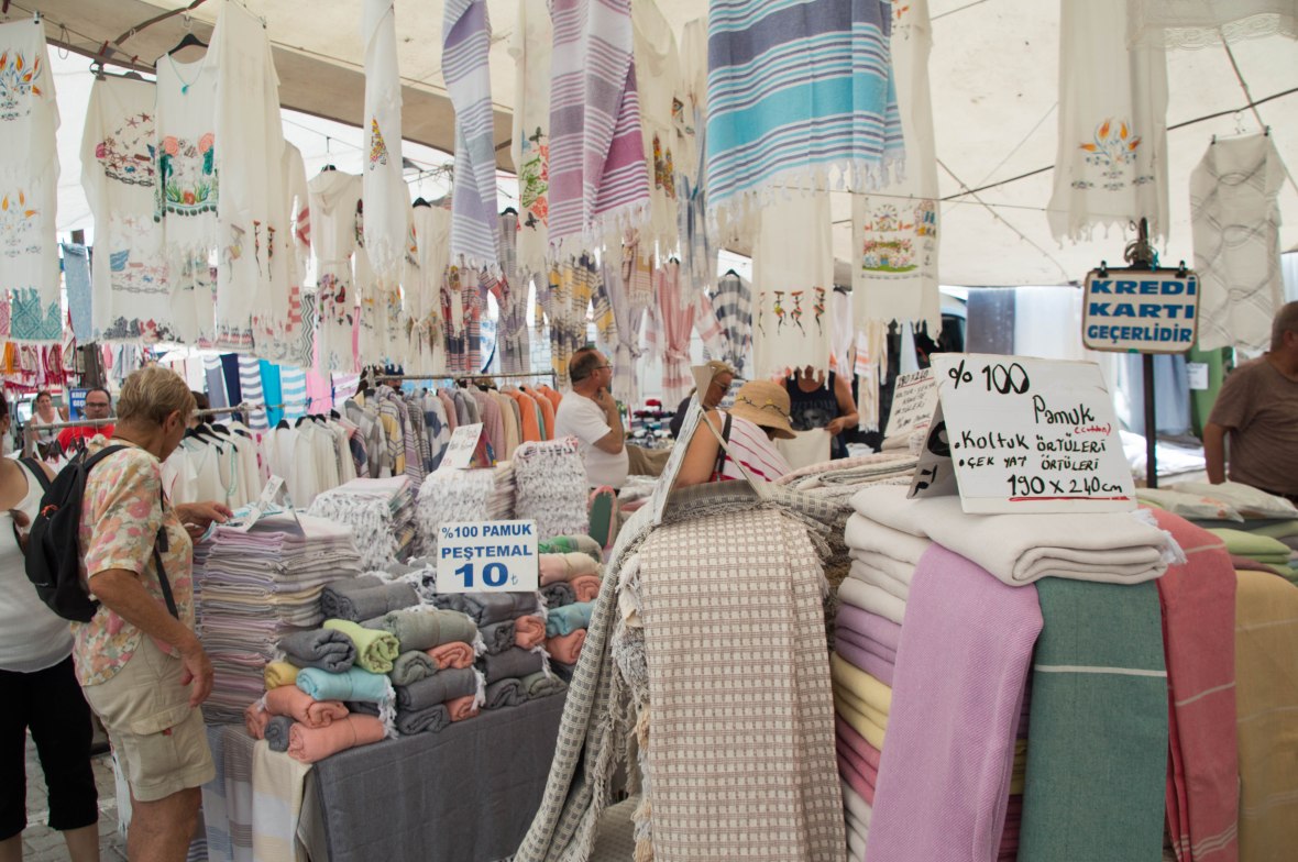 Turkish Towels And Linen, Alaçatı Market, Turkey