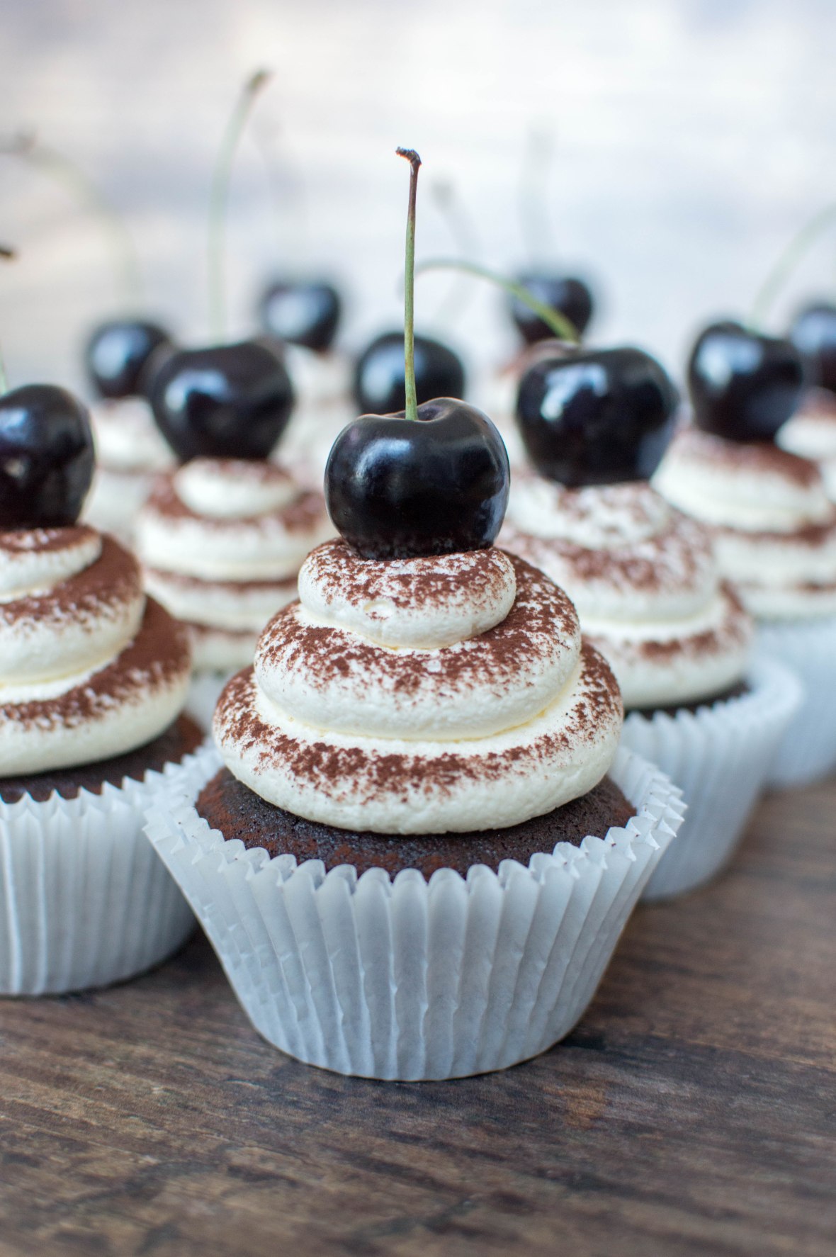 Cherry Chocolate Cupcakes - Kay's Kitchen