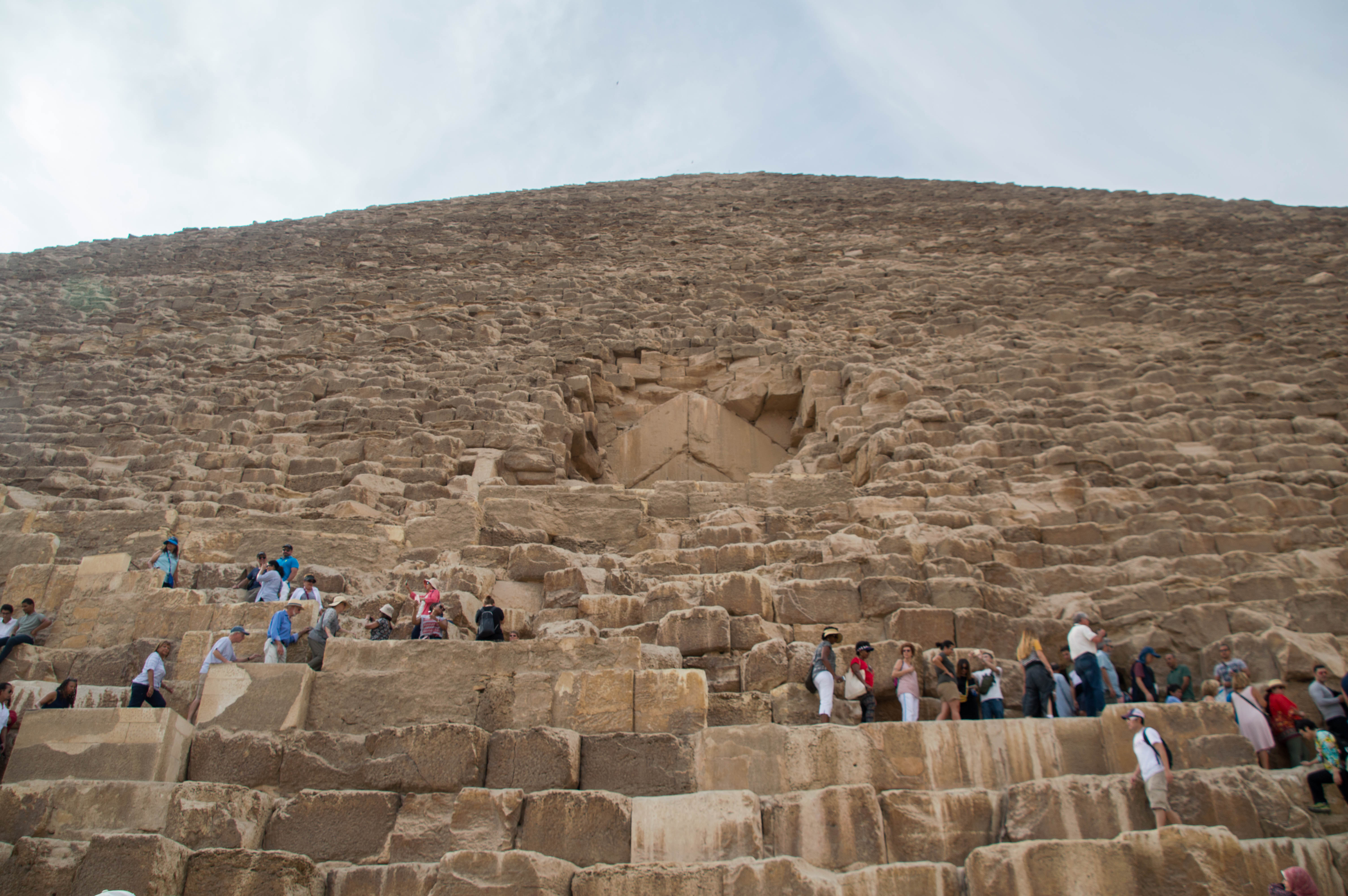 Looking Up At The Great Pyramid of Giza, Egypt