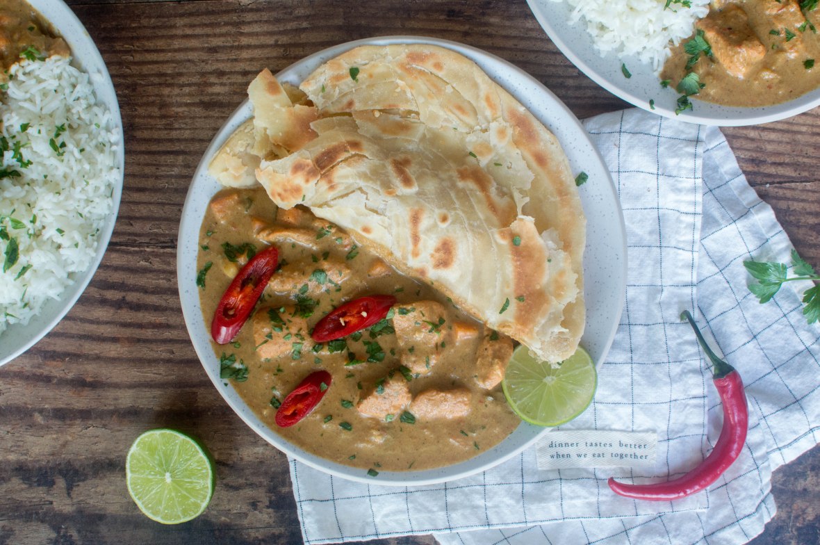 Swahili Coconut Chicken Curry With Homemade Parathas - Kay's Kitchen
