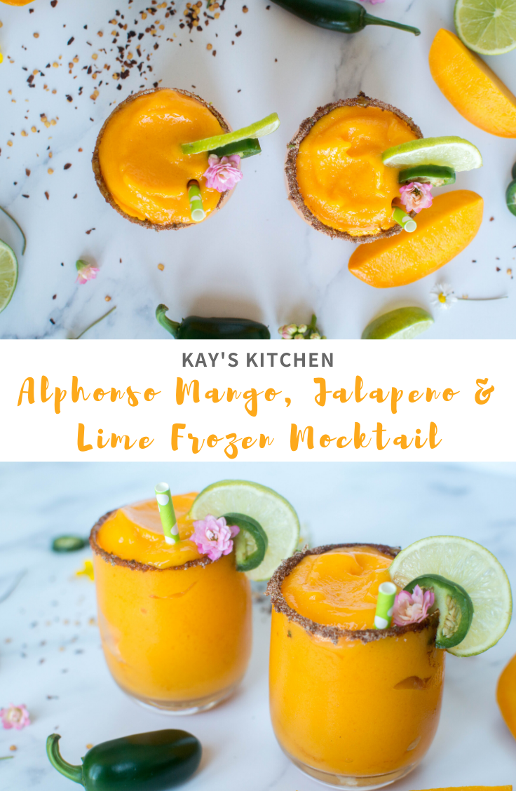 Alphonso Mango, Jalapeno &amp; Lime Frozen Mocktail - Kay's Kitchen