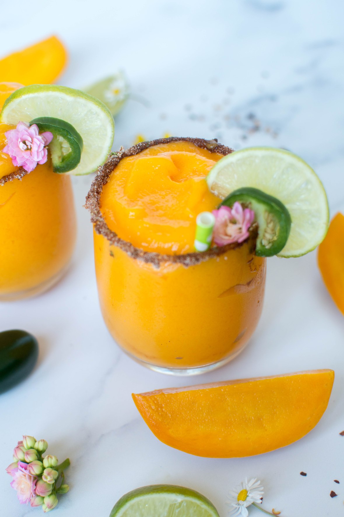 Alphonso Mango Slushie With Lime and Jalapeno - Kay's Kitchen