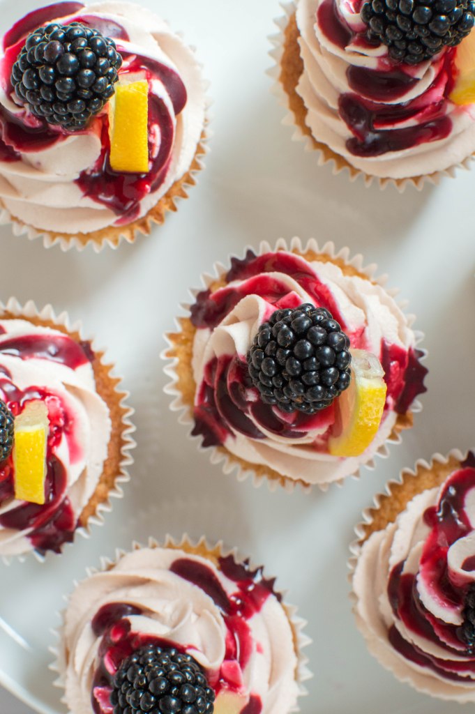 Blackberry and Lemon Cupcakes - Kay's Kitchen