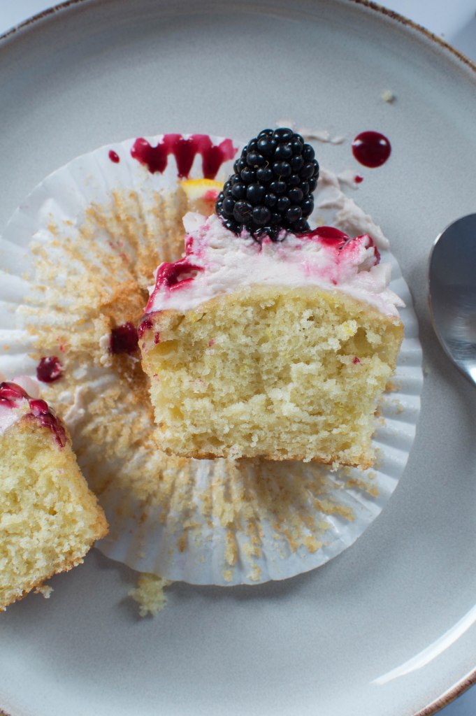 Blackberry and Lemon Cupcakes - Kay's Kitchen