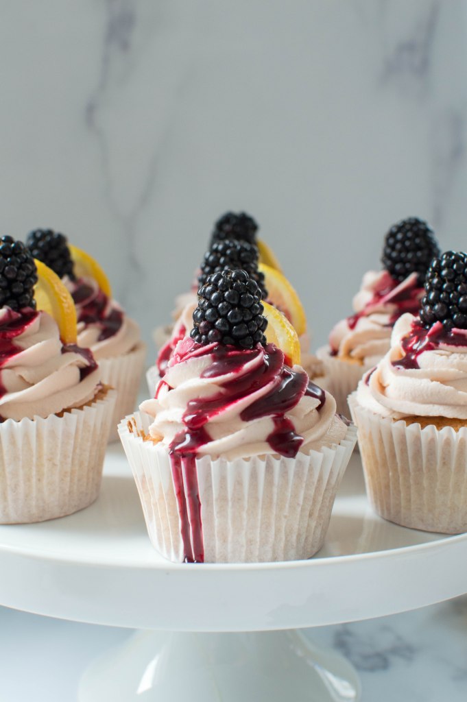 Blackberry and Lemon Cupcakes - Kay's Kitchen