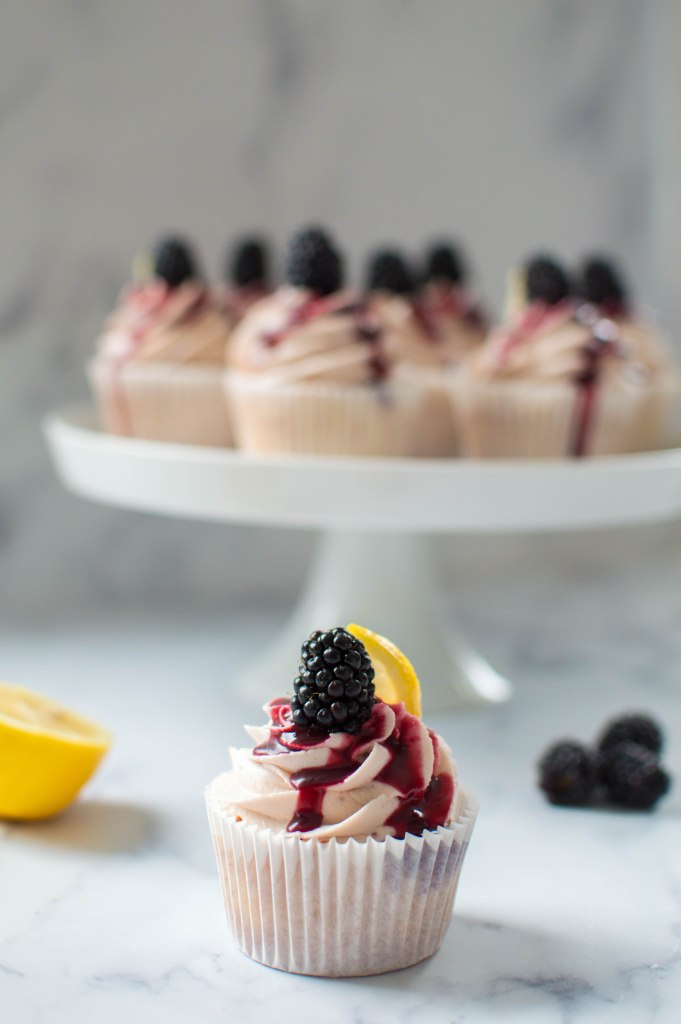 Blackberry and Lemon Cupcakes - Kay's Kitchen