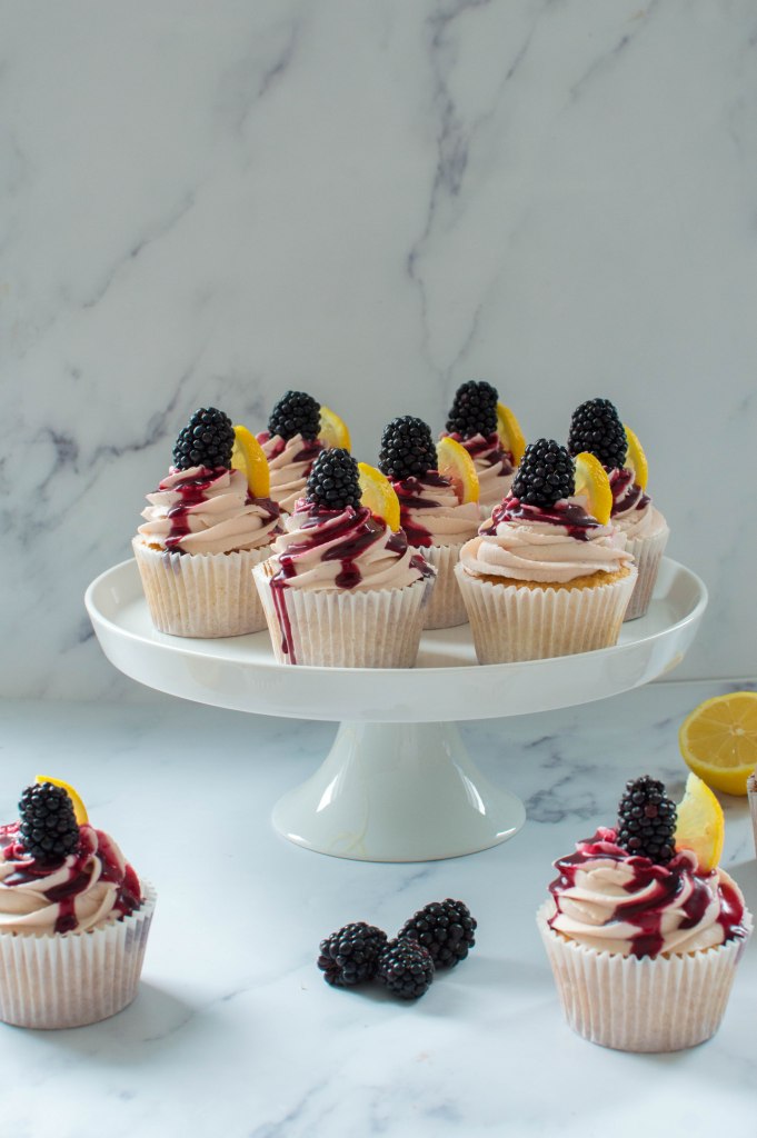 Blackberry and Lemon Cupcakes - Kay's Kitchen