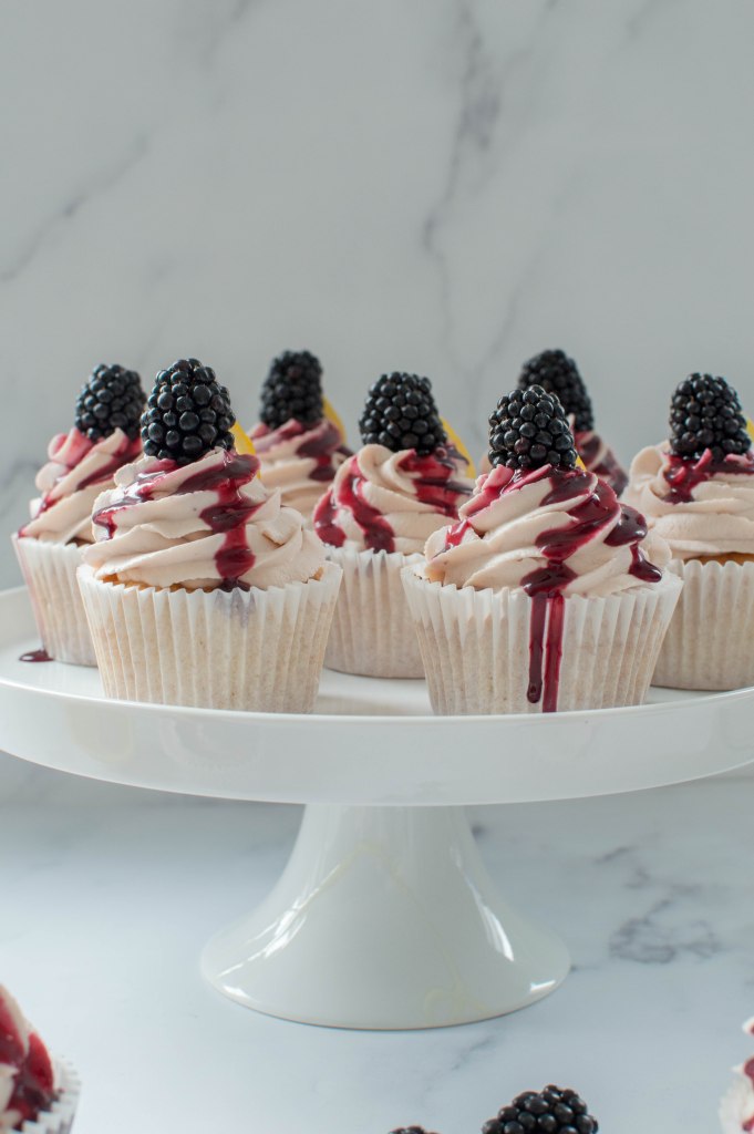 Blackberry and Lemon Cupcakes - Kay's Kitchen